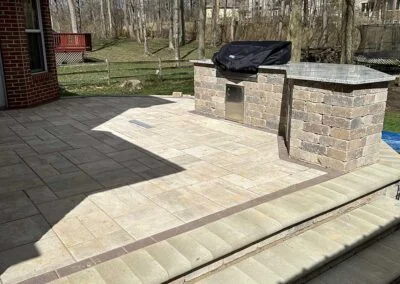 Hardscaping with grill | Outdoor Hardscaping with Kitchen | Residential Pool Hardscaping and design | Hardscape | Hardscapes near me | Outdoor Living Area | Inground pool installation | design, Paver pool deck | Outdoor lighting | 3d design | Hardscaping, Paver Patios